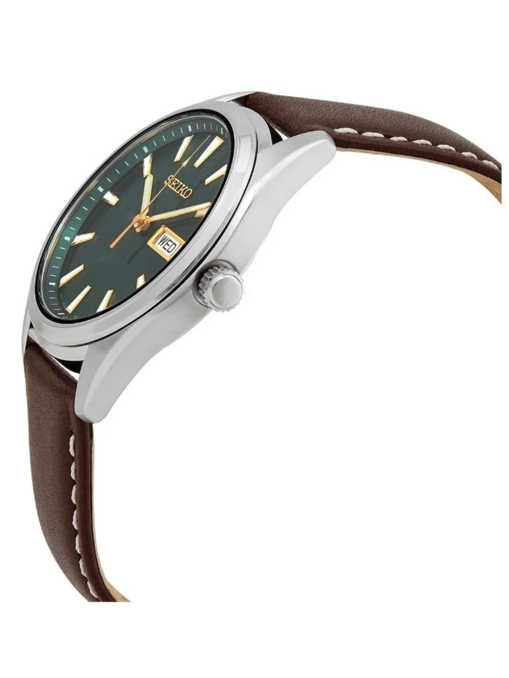 NWT Seiko Neo Classic Quartz Green Dial Men's Watch